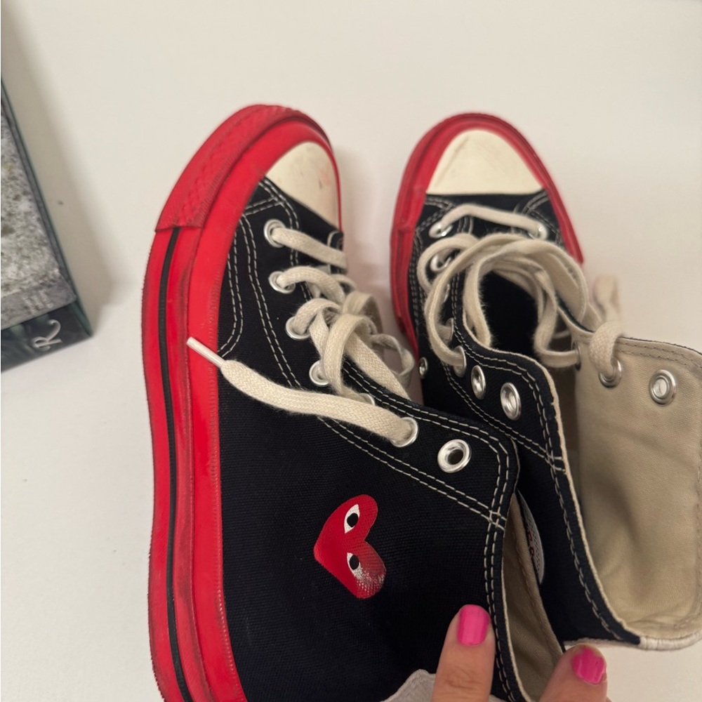 COMME des GARCONS PLAY Converse Red Sole high top women’s 6 - Picture 7 of 14